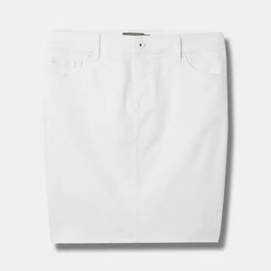 Torrid White Denim Mini Skirt